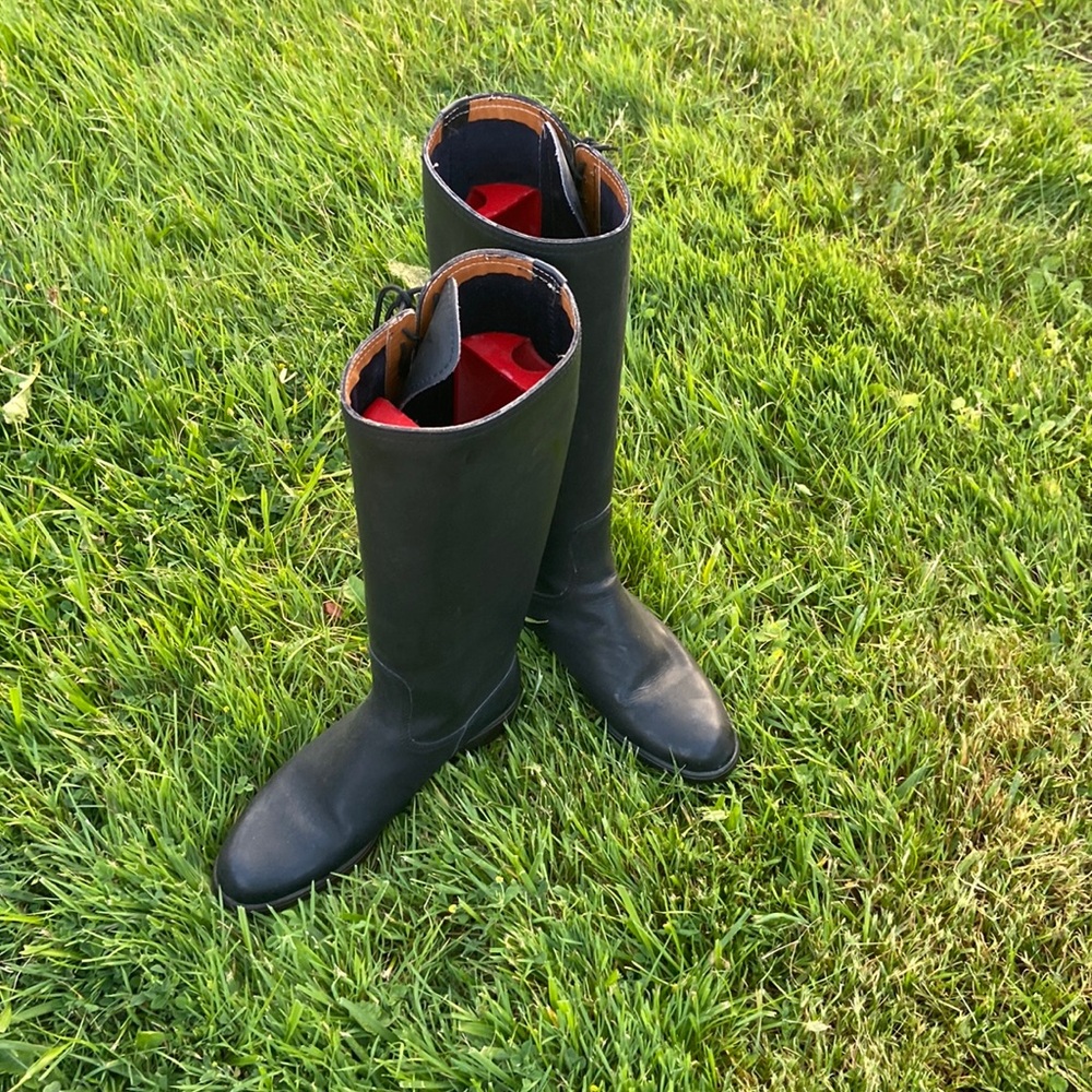 Salvatore Ferragamo black riding boots